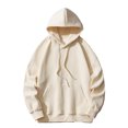 thumbnail image 2 of RKSTN Chandail à Capuche pour Hommes Mode Automne Chandail en Molleton Doux Décontracté à Capuche Col Rond Manches Longues Chandail Chandails en Molleton Blouse Chandail en Molleton pour Hommes, 2 of 4