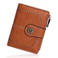 thumbnail image 1 of Small Wallet for Women Leather Bifold Card Holder RFID Blocking with Zipper Coin Pocket, 1 of 7