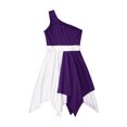 thumbnail image 4 of Yartina Robe de Danse Asymétrique pour Filles, Tunique de Prière Lituricale, Violet 10, 4 of 6