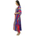 thumbnail image 4 of Bimba Exclusive Rayon Kaftan Chic Coverup Dress Drawstring Waist Night Wear, 4 of 9