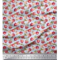 thumbnail image 1 of Soimoi Blue Modal Satin Fabric Circle Art Geometric Print Fabric by the Yard 42 Inch Wide, 1 of 5