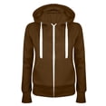 thumbnail image 1 of Summer Saving Clearance ! Hoodies for Women Solid Hooded Sweatshirt Basic Zip-Up Jacket Long Sleeve Top with Pockets Plus Size, 1 of 2