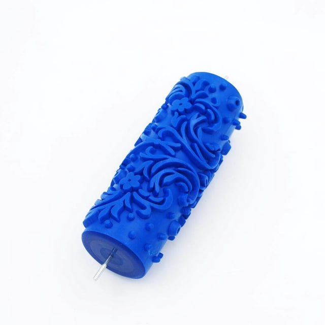 tredstone 5" Embossed Pattern Painting Roller Brush Tool for Wall DIY Decor Blue 8#