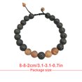 thumbnail image 3 of Bracelets Assortis Mode Réglable Noir Mat Roches Diffuseur Bracelet Perles de Prière Femmes Accessoires Cadeaux pour Hommes Café, 3 of 6