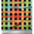 thumbnail image 1 of Soimoi Black Moss Georgette Fabric Check Check Decor Fabric Printed Yard 42 Inch Wide, 1 of 4