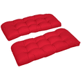 thumbnail image 1 of Outsunny Coussins de Banc de Patio 2 Pcs Coussin de Causeuse d'Extérieur 2 Places Rouge, 1 of 10