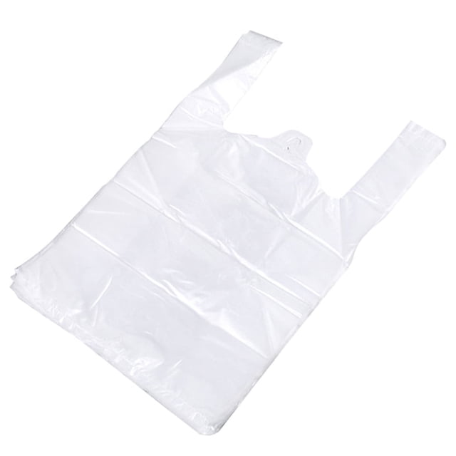 TIELUTT 100pcs 20x30cm White Food Grade Bag with Handle Food Packaging Bag Pasta Storage Food Storage Container Potato Chip Storage Containers for Pantry Snack Container Take Out Containers Disposabl