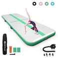 thumbnail image 1 of Goplus 10FT Inflatable Gymnastics Tumbling Mat w/ Pump Green, 1 of 10