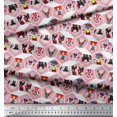 thumbnail image 2 of Soimoi Cotton Cambric Fabric Geometric & Dogs Patchwork Printed Craft Fabric by The Yard 56 Inch Wide, 2 of 3