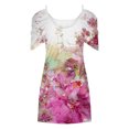 thumbnail image 4 of Robe d'Été pour Femmes 2024 Mode Grande Taille Imprimé Manches Courtes Épaules Dénudées Col Rond Robe Rabais de 50 % Liquidation!, 4 of 5