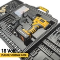 thumbnail image 4 of MasterSpec 92-Piece Power Tool Kit 18V Cordless Hammer Drill Screw Flap Bits Sockets Set, 4 of 13