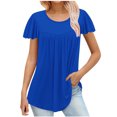 thumbnail image 1 of Blouses pour Femmes T-shirt Imprimé pour Femmes Blouse à Manches 3/4 Col Rond Hauts Décontractés, 1 of 1