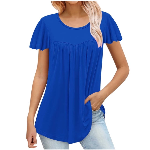 Blouses pour Femmes T-shirt Imprimé pour Femmes Blouse à Manches 3/4 Col Rond Hauts Décontractés