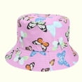 thumbnail image 2 of Birdeem Summer Sun Protection Fashion Butterfly Print Outdoor Sun-Hat Fisherman Bucket Hat Cap, 2 of 6
