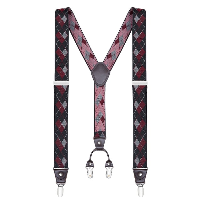 Buyless Fashion Bretelles pour Hommes - Sangles Élastiques Réglables 48 Pouces 1 1/4 Pouces - Forme Y
