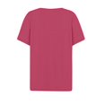 thumbnail image 4 of Yuyuzo Womens Summer Tops Notch V Neck Button Tunic Tops Short Sleeve Loose Summer Basic Tee Shirts, 4 of 5
