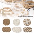 thumbnail image 2 of CAROOTU Hand-woven Heat Insulation Placemats Twine Woven Coasters Boho Style Kitchen Tool for Home Restaurant, 2 of 7