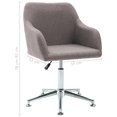 thumbnail image 4 of vidaXL Swivel Dining Chair Taupe Fabric, 4 of 5