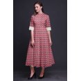 thumbnail image 4 of Bimba Robe Chemise Décontractée Ikat pour Femmes Imprimé Fête Mi-Mollet Robe Évasée-Très Petit, 4 of 5