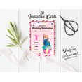 thumbnail image 3 of Darling Souvenir Pink Birthday Invitation Card Printable Elegant Fill or Write In Blank Party Invites 28 Pcs 5 x 7 Inches, 3 of 5