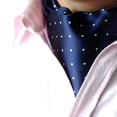 thumbnail image 2 of 2 Pcs Cravates Formelles pour Hommes à Pois Tissées Formelles Auto Ascot Cadeaux, 2 of 8