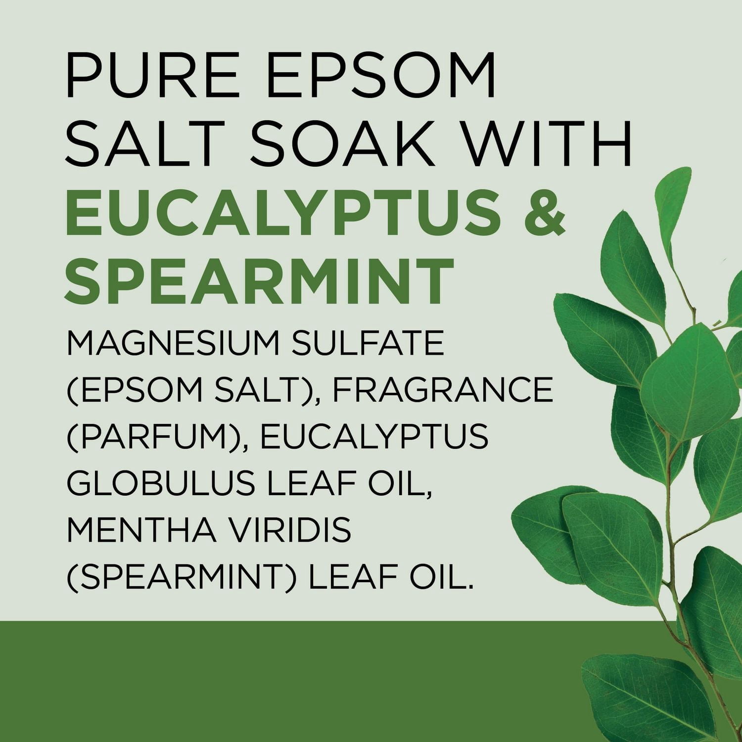 Dr Teal's Solution de bain au sel d'epsom pur, Relaxe et Soulage d'Eucalyptus et de Menthe Verte Huiles Essentielles, 1.36kg