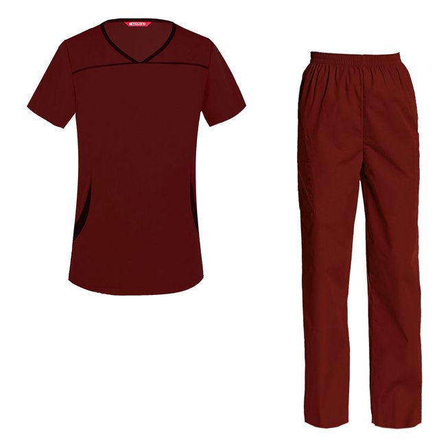 Women's Scrubs Set Scrub Top and Pants Scrubs Set