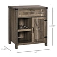 thumbnail image 3 of HOMCOM Rustic Barn Door Storage Cabinet Modern Farmhouse Buffet Sideboard, 3 of 10