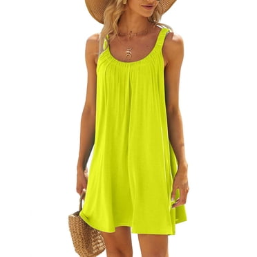 Mefallenssiah Robe de Plage pour Femme Paréo de Bikini Tenue de Plage Décontractée Vacances Courte Robes d'Été