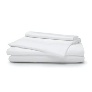 Sleepgram Viscose de Bamboo King draps w/2 Oreillers blancs