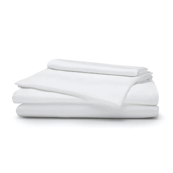 Sleepgram Viscose from Bamboo King Bed Sheets w/2 Pillowcases, White