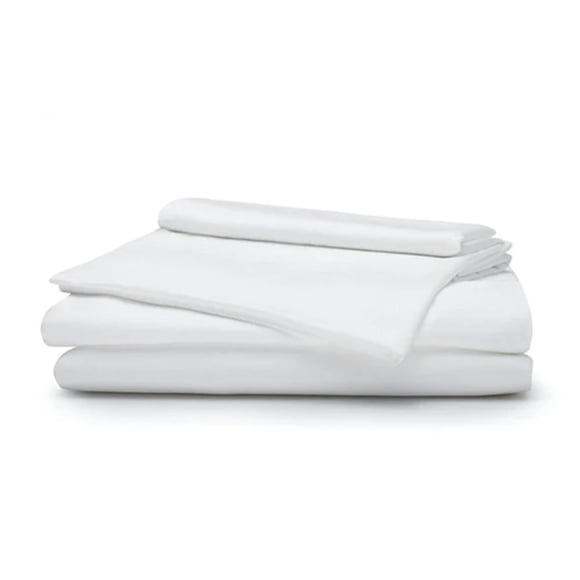 Sleepgram Viscose from Bamboo King Bed Sheets w/2 Pillowcases, White