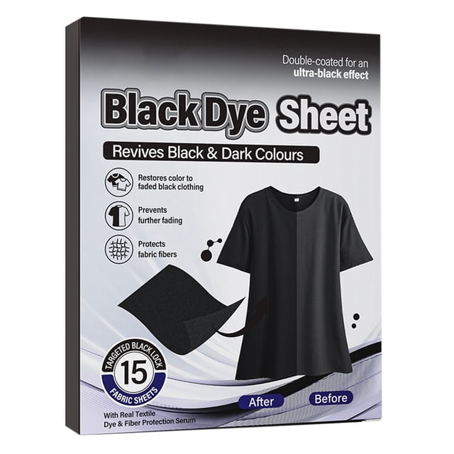 Bathroom for Home Use - Black Clothes Dye Linen Restorer Sheets for Fabric Care and Garment Polyester Safe Laundry Solution for In-Home