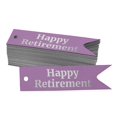 thumbnail image 1 of Inkdotpot Pack Of 100 Happy Retirement Favor Paper Tags Craft Real Silver Foil Hang Tags, 1 of 1