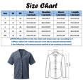 thumbnail image 3 of BOBOGOJP Chemises Boutonnées pour Hommes Rétro avec Poche Manches Courtes, Bleu Ciel L, 3 of 5