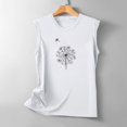 thumbnail image 5 of Besolor Débardeurs pour Femmes 2024 Tendance Imprimé Col Rond Sans Manches T-Shirts Décontractés Amples Tunique d'Été Blouse, 5 of 5