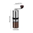 thumbnail image 2 of B Portable Manual Coffee Grinder Stainless Steel With Ceramic Burr 8 Adjustable Settings For Home Use Travel Includes Glass Powder Jar, 2 of 6