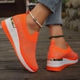 thumbnail image 2 of longantii Womens Orthopedic Shoes Arch Support Slip on Non Slip Golf Shoes Wide Width Mesh Stretch Volleyball Shoes Comfortable 2026 Orthopedic Shoes Saffron, 2 of 7