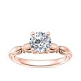 thumbnail image 1 of 1.15 T.C.W Round Shape Natural Diamond Latest Design Solitaire Wedding Ring for Ladies Solid 14K Rose Gold Size 8, 1 of 8