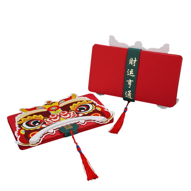Agiferg Red Packets 10 Card Slots Hong Bao Gift Money Packets With Tassel Pendant For New Year Spring Festival