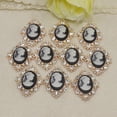 thumbnail image 3 of GUOOL 20x DIY Rhinestone Flatback Buttons Crafts Dress Clothing Button Embellishments Colorful Clear, 3 of 9