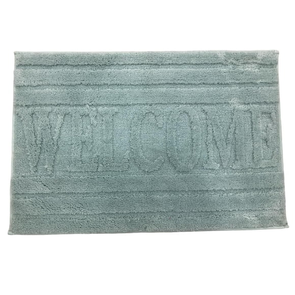 Home Decor Inc. Naples Collection Microfiber Bathmat – 20" x 30", Light Blue, Soft & Absorbent