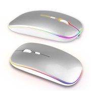 Wireless Mouse Rechargeable Wireless Mouse LED Wireless Mouse Portable Mobile Optical Office Mouse Slim Silent