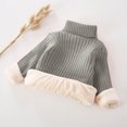 thumbnail image 3 of RXIRUCGD Mode Chandail à Col Roulé Épais à Manches Longues pour Enfants (Gris, Taille : 4 Ans), 3 of 7