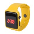 thumbnail image 1 of Sport Montre LED Écran Quadrate Forme Rétro-Éclairage Conception Numérique Enfants Regarder pour les Activités de Loisirs Jaune, 1 of 14