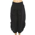 thumbnail image 2 of Snoarin Summer Plus Size Cargo Capris for Women Casual Pants With Eastic Waist, Solid Color Splashed Ink Print, Tie Dyed Ink, Seven Point Loose Wide Leg Pants Trousers for Women on Clearance, 2 of 4