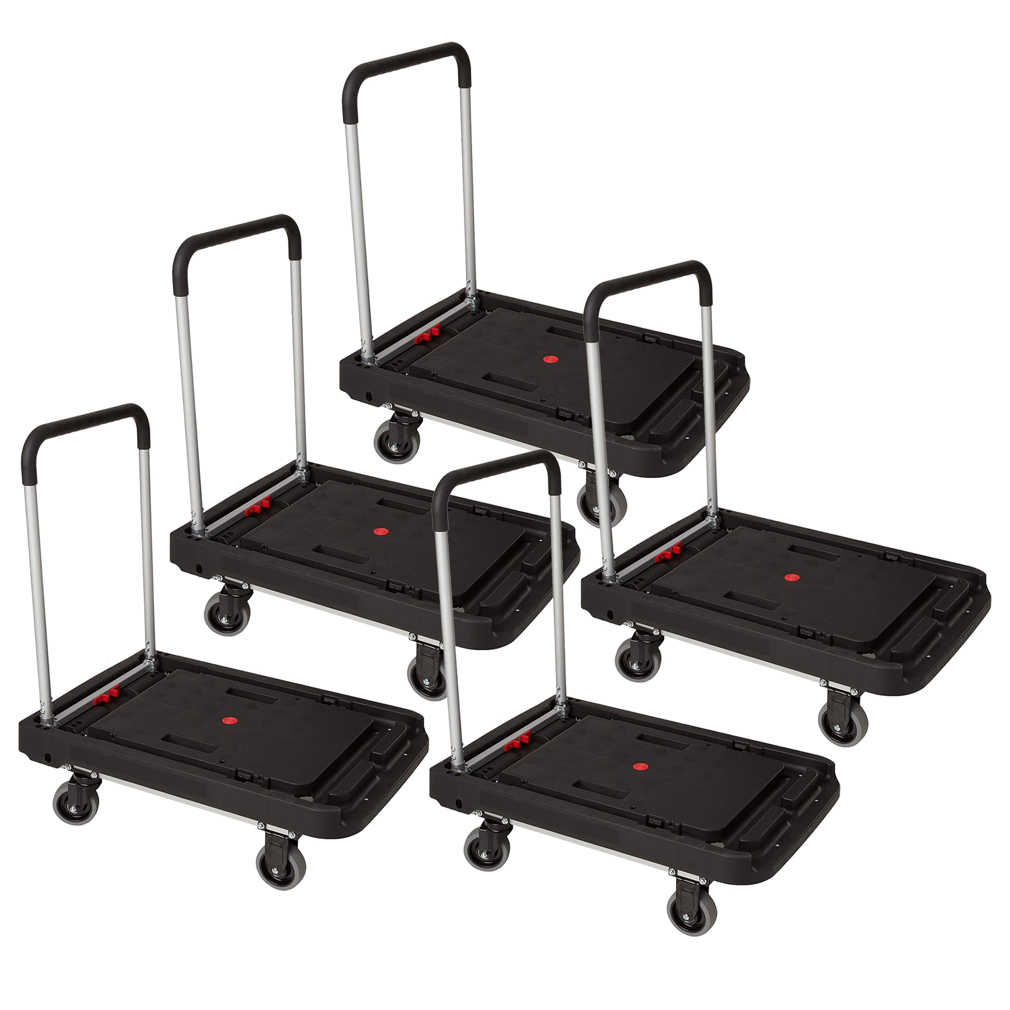 Magna Cart FFXL Folding Platform Transport Cart, 500lb Capacity (5 Pack)