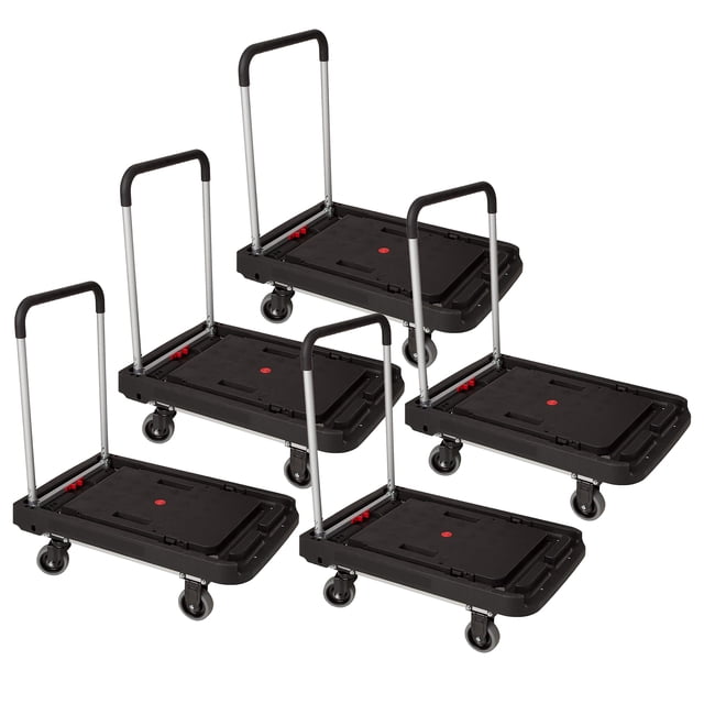 Magna Cart FFXL Folding Platform Transport Cart, 500lb Capacity (5 Pack)