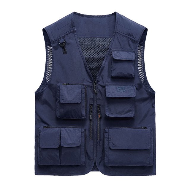 Birdeem Mens Work Clothes Jacket Solid Color Stand Collar Multiple Pockets Outdoor Sports Photography Leisure Coat