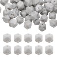 thumbnail image 1 of REGALWOVEN 50Pcs Hexagonal Silicone Beads Geometric Focal Loose Beads Bulk Grey, 1 of 5